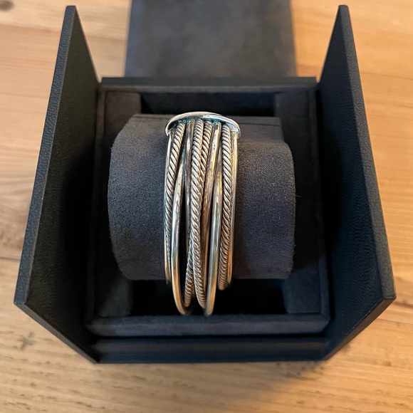 David Yurman Crossover Cuff bracelet sterling silver with box - Picture 4 of 12